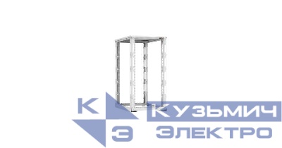 Стойка монтажная двухрамная с разборной рамой 19дюйм 24U Ш600хВ1195хГ1000мм с крышей в разобран. виде сер. NIKOMAX TRD-246010-R-GY