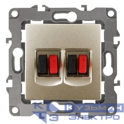 Розетка аудио 2мод. 12-3112-04 шампань ЭРА Б0027464