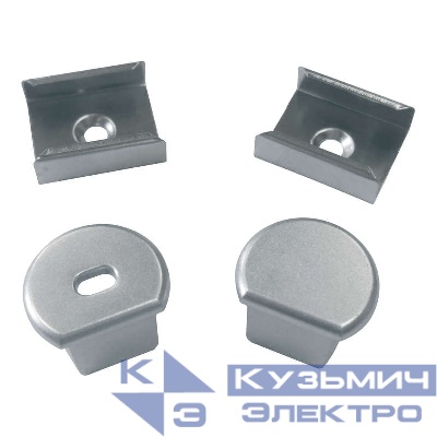 Набор аксессуаров UFE-N07 SILVER A POLYBAG для алюм. профиля крепеж. скобы 4шт сталь заглушки 4шт пластик серебр. Uniel UL-00000627