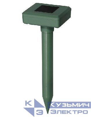 Отпугиватель кротов/грызунов ультразвуковой 25см солнечная батарея (акумуляторы в комплекте) черн. Космос KOC_KR102