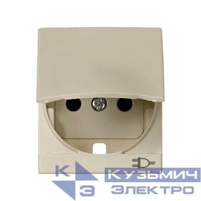 Накладка на 75432- 75464-69 с защ. шторки и крышкой Simon82 Centralizations сл. кость 82090-51