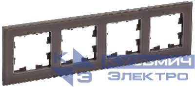 Рамка 4-м BRITE РУ-4-2-БрТБ стекло темн. бронза IEK BR-M42-G-K45