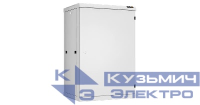 Шкаф настенный разборный 19дюйм 18U метал. дверь Ш600хВ904хГ450мм 2 пары монтажных направляющих сер. NIKOMAX TWC-186045-R-M-GY