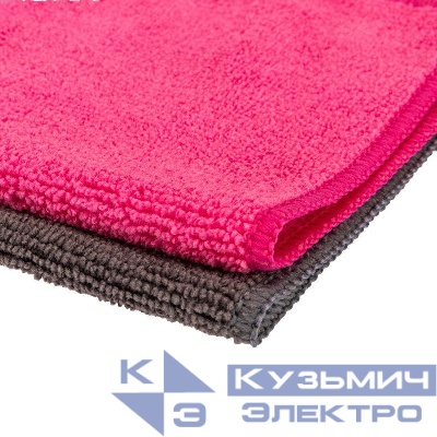 Салфетка автомобильная 30х30см 250гр/кв.м микрофибра (уп.2шт) Rexant 80-0802