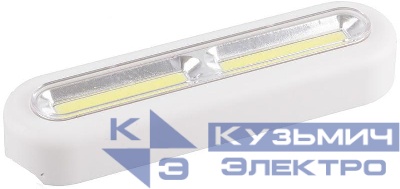 Светильник-кнопка светодиодный FN1210 178х42х25мм 1LED 3хAAA (в комплект не входят) бел. FERON 23381