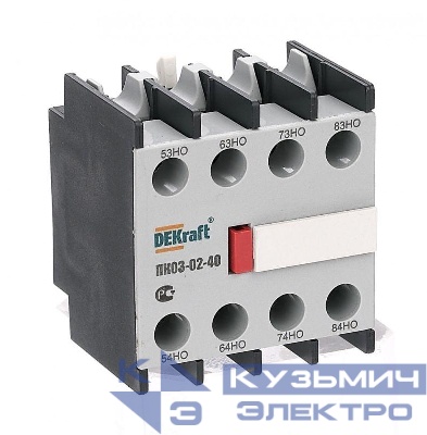 Приставка контактная ПК-03 лицев. доп. контакты 4НО DEKraft 24103DEK