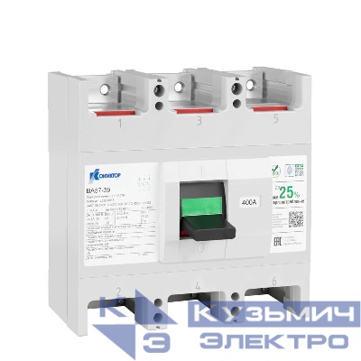 Выключатель автоматический 3п 400А 4000Im ВА57-39-344710 660/380В AC НР=230В AC 1З2Р ВКС Контактор L630-0253