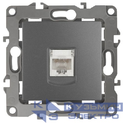 Розетка компьютерная Эра12 12-3107-12 RJ45 графит Эра Б0019350