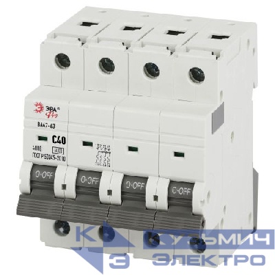 Выключатель автоматический 4п C 40А 6кА ВА47-63 PRO VA63-4P40C6 Эра Б0063187