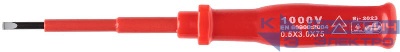 Отвертка изолированная 1000В CrV сталь пластик. ручка 3х75мм SL FIT 55801