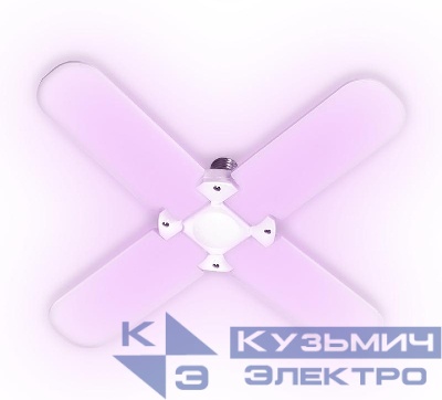 Лампа светодиодная PPG T95-4p AGRO 36Вт FR E27 4 лепестка с поворотом 90град. для растений красн. 650нм/син. 450нм Pro JazzWay 5043350