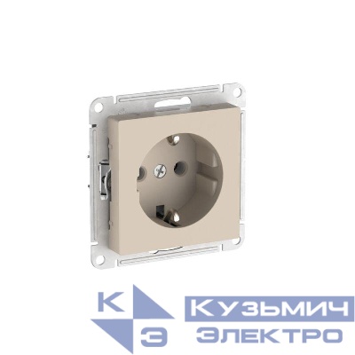 Розетка AtlasDesign 16А с заземл. быстрозажим. клем. механизм песочн. SE ATN001243S