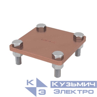 Соединитель полоса-полоса 25-40мм с разделит. пластиной 80х70мм медь DKC NG3105CU