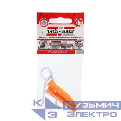 Шуруп-кольцо 5х40 с универс. дюбелем 8.0х51 (уп.2шт) Tech-Krep/Zitar 109500