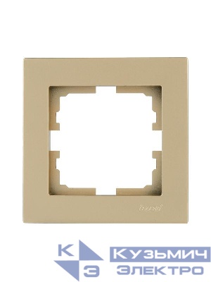 Рамка 1-м VESNA горизонт. без вставки зол. LEZARD 742-3600-146