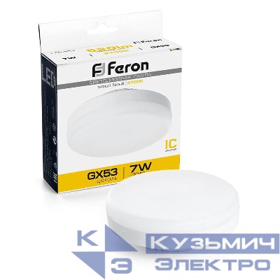 Лампа светодиодная LB-451 7Вт 2700К GX53 230В FERON 25831