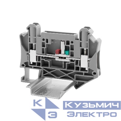 Клемма измерительная для вставных изолированных перемычек винтовой зажим; 2 точки подключения; дополнительные гнезда; 6кв.мм сер. DKC TUR-6-T-HV-P-P