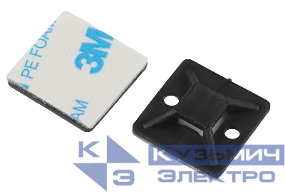 Площадка самоклеящаяся под хомуты 20х20мм NO-225-343 черн. (уп.50шт) Эра Б0066747