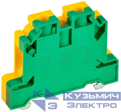 Колодка клеммная CTS-PEN ARMAFIX земля 10кв.мм жел./зел. IEK YCT11-00-K52-010