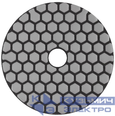 Круг шлифовальный алмазный гибкий АГШК (липучка) сухое шлифование 100мм Р1500 FIT 39856