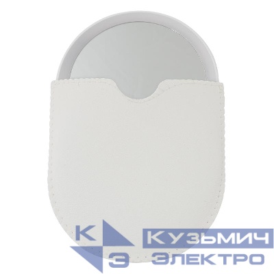 Зеркало карманное ULK-F73 SW/DIM/RECH WHITE с подсветко с диммером аккум. Li-Ion 150мАч в/к 3000К/4000К/6500К бел. Uniel UL-00007899