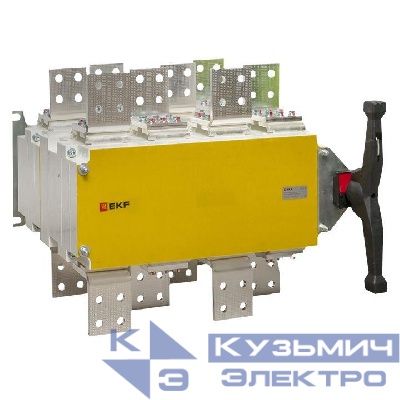 Рубильник-переключатель 4п 2500А с рукояткой управления для прямой установки PowerSwitch EKF pscs-2500-4