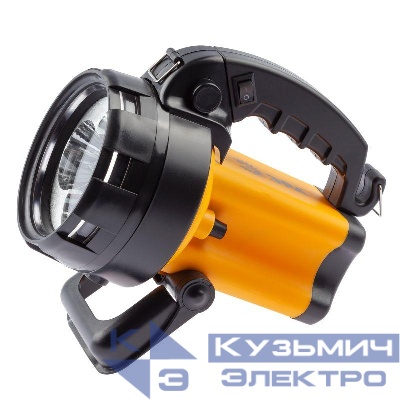 Фонарь-прожектор аккумуляторный Альфа PA-604 3LED SMD 1Вт литиевый аккум. 3А.ч с сигнальн. лампой ЗУ 220В + 12В (инд. упак.) Эра Б0031035