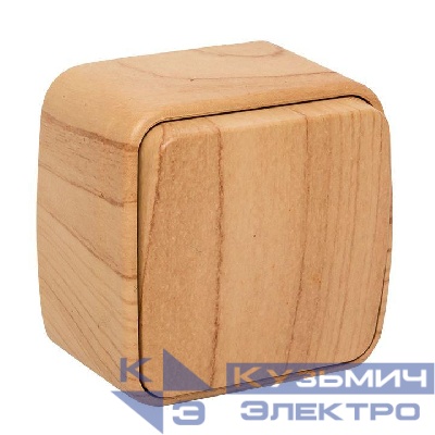 Выключатель 1-кл. 2п ОП Минск 10А IP20 светл. дерево EKF EGV10-021-30