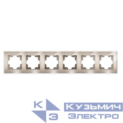 Рамка 6-м Афина стеклянная шампань UNIVersal 2283