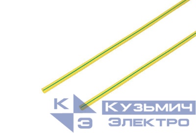 Трубка термоусадочная ТУТ нг 1.5/0.75 желт./зел. 1м Rexant 20-1507