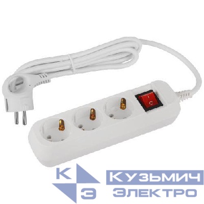 Удлинитель 3х1.5м с заземл. с выкл. ПВС 3х1 UDL-16-315-ES Greenline Эра Б0065078