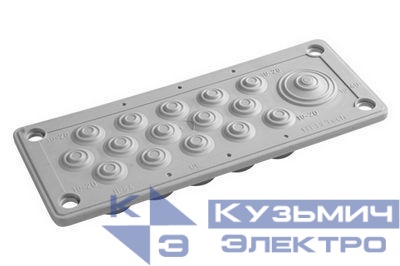 Ввод кабельный пластик V0 UL94. (16 отв.) IP54 DKC R5HTC16