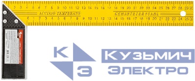 Угольник столярный 300мм желт. КУРС 19383