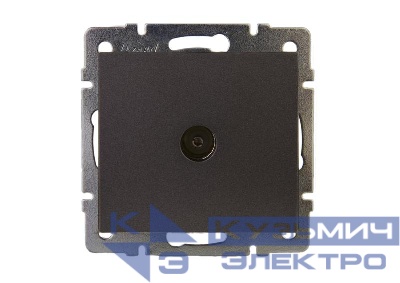 Розетка телевизионная оконечная TV Rain механизм матов. черн. графит LEZARD 703-4188-130