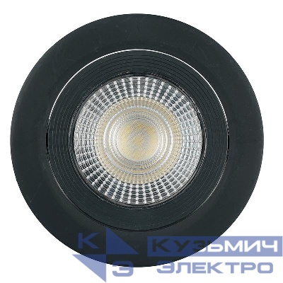 Светильник светодиодный AL540 12Вт 4000К 960лм встраив. круг черн. FERON 52051