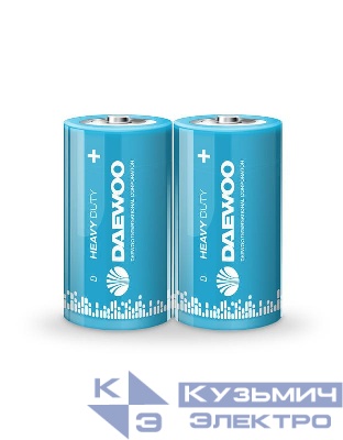 Элемент питания солевой D/R20 1.5В Heavy Duty 2021 2S (уп.2шт) DAEWOO 5029453