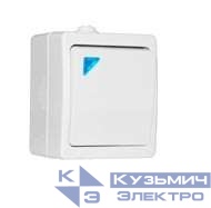 Выключатель 1-кл. ОП Аллегро 10А IP54 с подсветкой бел. UNIVersal 5563477