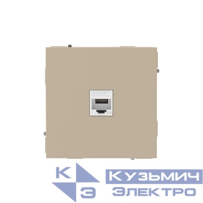 Розетка компьютерная 1-м KANT RJ45 кат.5E без шторки ванильн. марципан DKC 7015663