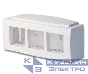 Коробка установочная под BRAVA 6мод. (для кабель-канала 70х22/90х25/TMC) DKC 09221