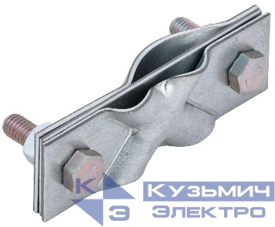 Зажим заземления диагональный стержень-полоса/пруток оцинк. сталь IEK ZGC22-11-1-16-40