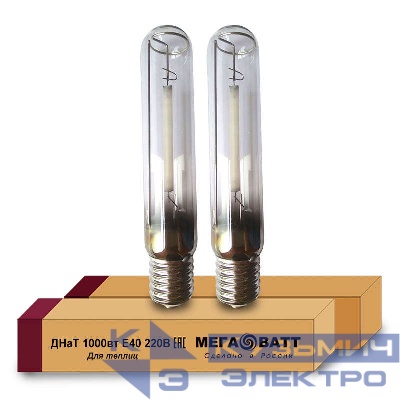 Лампа газоразрядная натриевая ДНаТ 1000/220 E40 (12) МЕГАВАТТ 03161