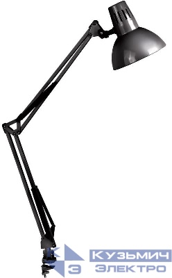 Светильник KD-312 настол. струбцина 230В 60Вт E27 черн. Camelion 10999