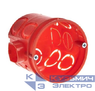 Коробка установочная СП 60х62 блочная углубл. с саморезами IP30 красн. Ruvinil 10190С