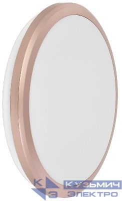 Светильник светодиодный ДПБ 3203 18Вт IP54 4000K круг роз. золото IEK LDPB0-3203-18-4000-K01