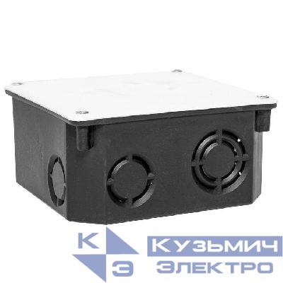 Коробка распаячная КМТ-010-006 для твердых стен с крышкой 107х107х50 полипропилен; винты IP20 син./бел. EKF plc-kmt-010-006