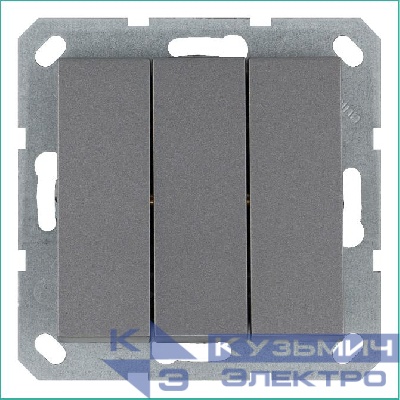 Выключатель 3-кл. 10А IP20 механизм алюм. Jasmart G3031S