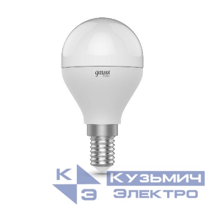 Лампа светодиодная Basic 7Вт P45 шар 3000-6500К E14 470лм с измен. цветов. темпер. GAUSS 1053147