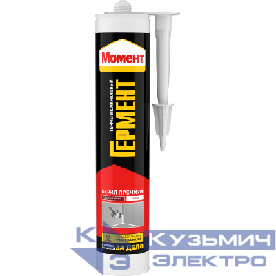 Герметик акриловый морозостойкий "Момент ГЕРМЕНТ" Премиум 420г бел. Момент Б0003635