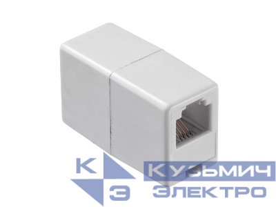 Соединительный модуль RJ11(6p4c) на RJ11 / белый, Netko