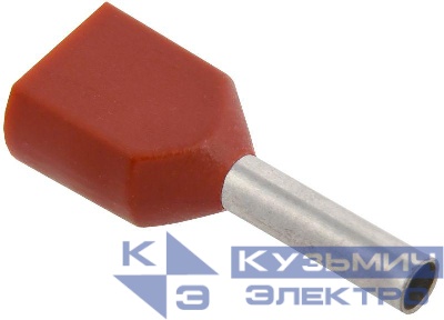 Наконечник НШВИ(2) 0.75-8 темн. красн. (уп.20шт) IEK UTE10-4-D75-100